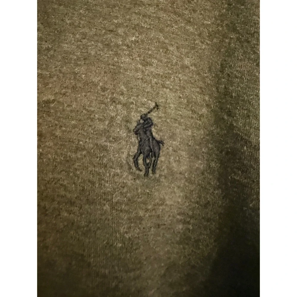 Polo Ralph Lauren Mens 3XLT Olive Green Quarter Zip Long Sleeve‎ Pullover Shirt